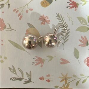 Silpada Silver ball Earrings